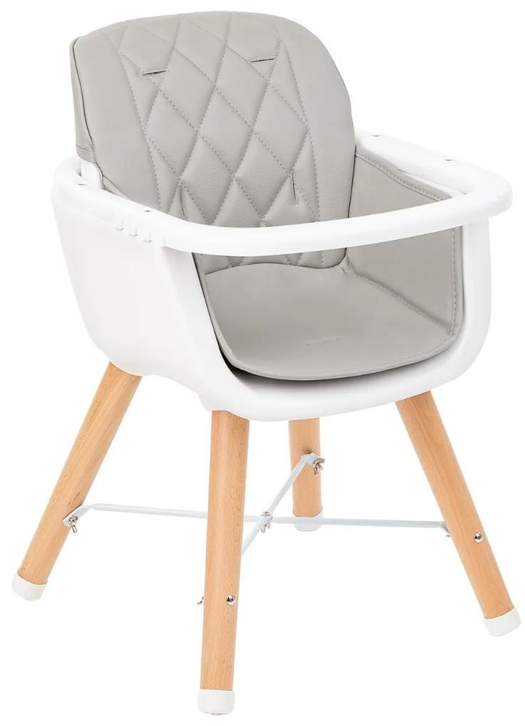 Cadeira refeição para bebé 2 em 1 Woody Cinzento