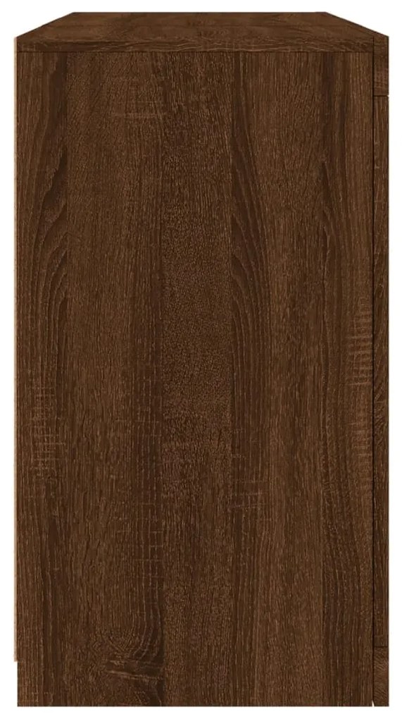 Aparador com luzes LED 123x37x67 cm carvalho castanho
