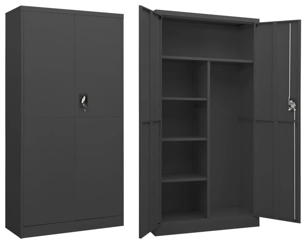 Cacifo 90x40x180 cm aço antracite