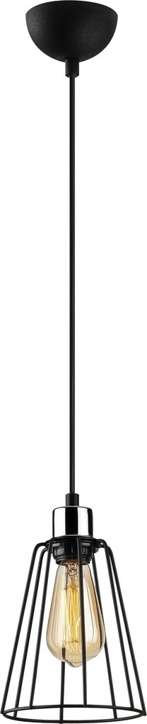 Candeeiro Tel – Preto – Diâmetro 15 cm, Altura 116 cm