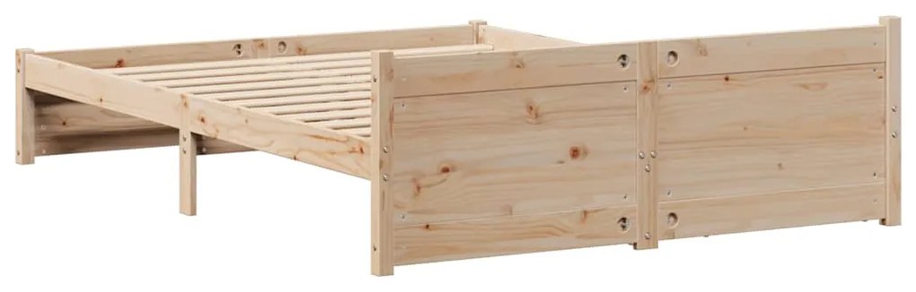 Cama sem colchão 140x190 cm madeira de pinho maciça