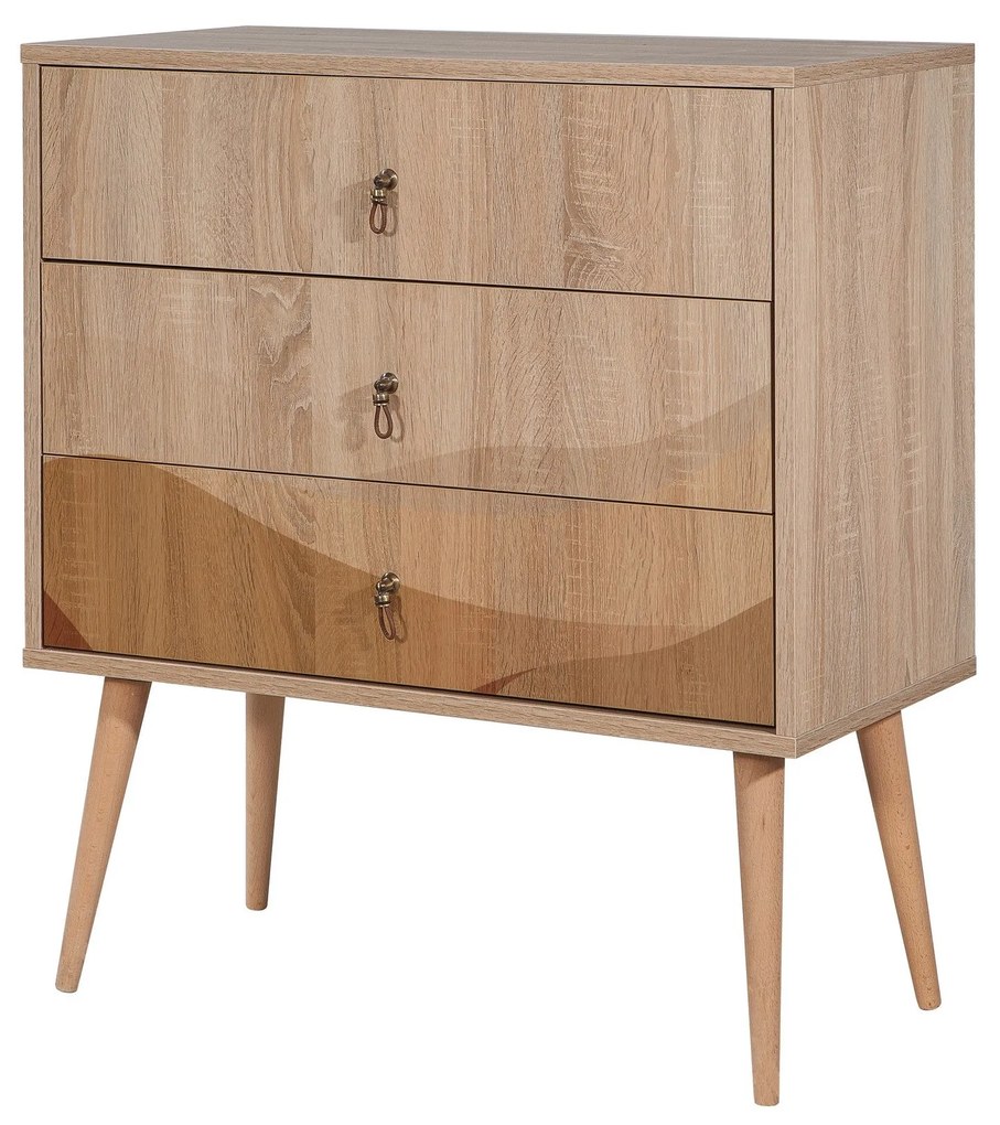 Cômoda City Trio – Multicolor – 80 cm x 89 cm x 40 cm