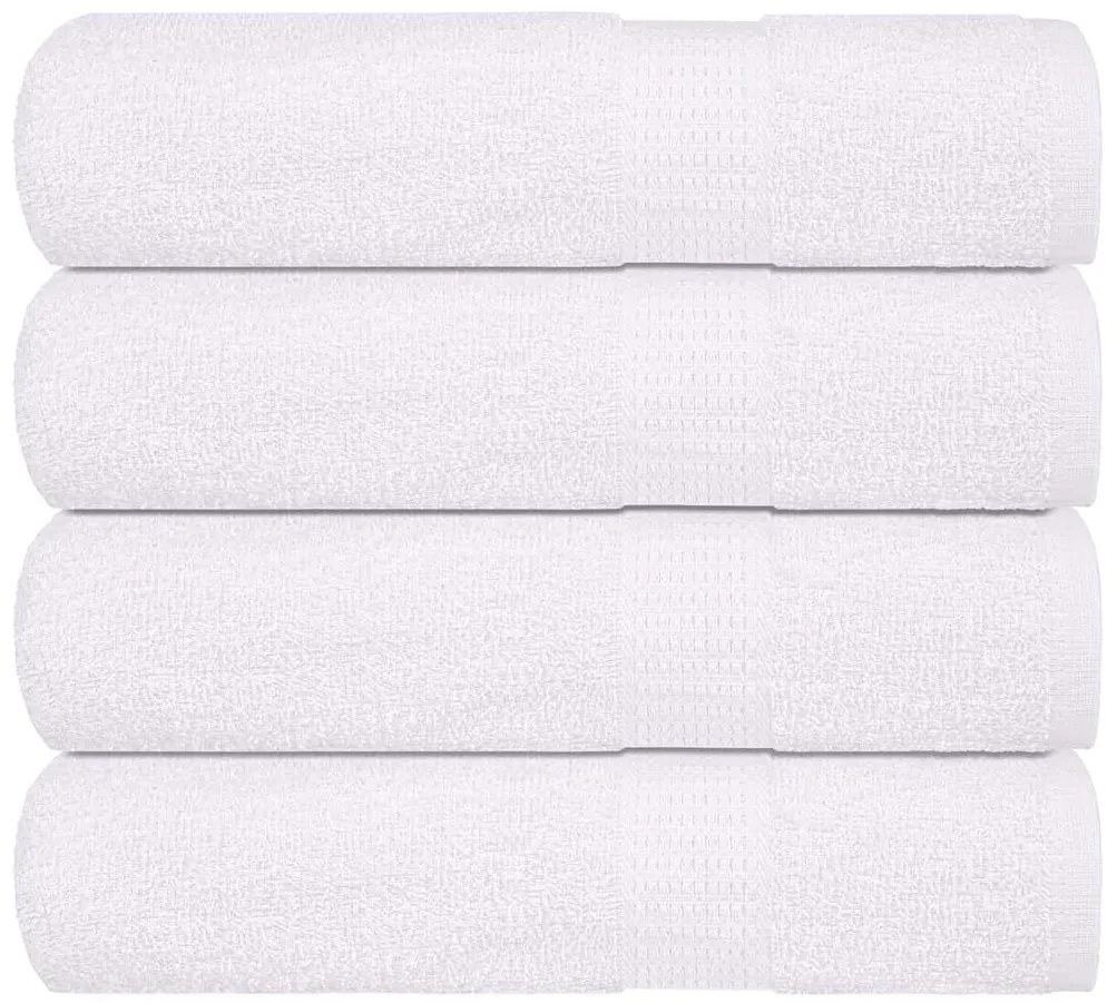 vidaXL Toalhas de banho FROGN 4 pcs 100x150 cm 360 g/m² branco