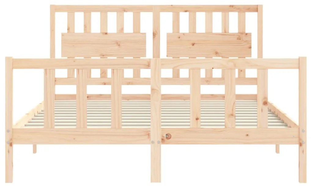 Estrutura de cama King Size com cabeceira madeira maciça