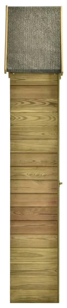 Abrigo ferramentas jardim porta 69,5x32x178cm pinho impregnado