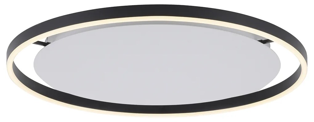 Luminária de teto cinza escuro 58,8 cm incl. LED regulável em 3 níveis - Zlatan Moderno