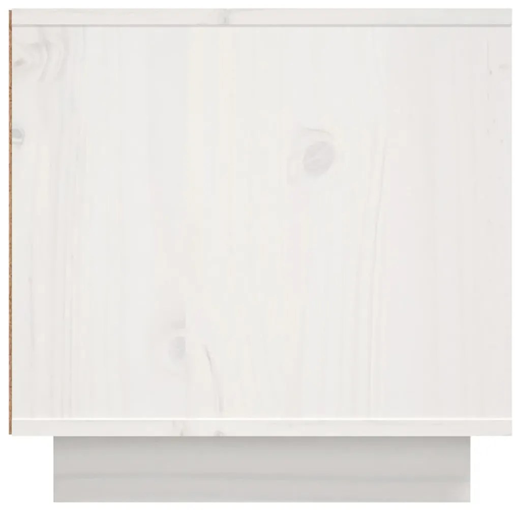 Móvel de TV 156x40x40 cm madeira de pinho maciça branco