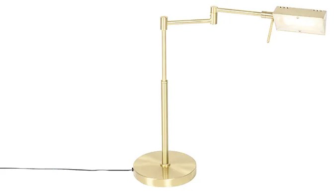 Candeeiro de mesa design dourado com LED e dimmer tátil - Notia Moderno