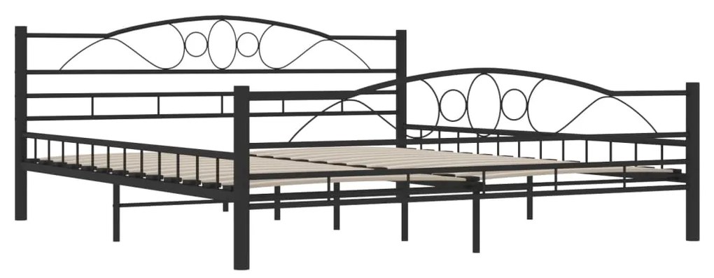 Estrutura de cama em aço 180x200 cm preto