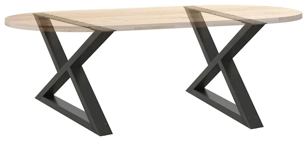 Pés para mesa de centro 2 peças antracite 70x(42-43,3) cm aço