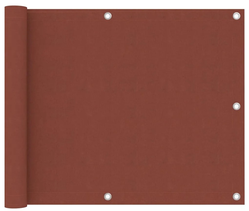 vidaXL Tela de varanda 75x500 cm tecido Oxford terracota