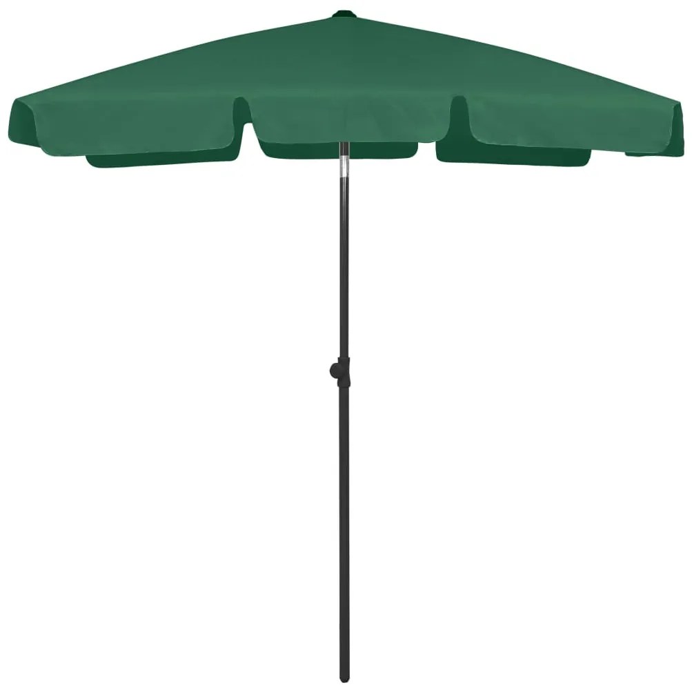 vidaXL Guarda-sol de praia 180x120 cm verde