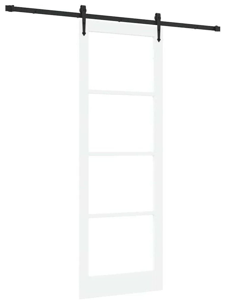 Porta Deslizante com Conjunto de Ferragens "ORKDAL" Branca 83x232 cm