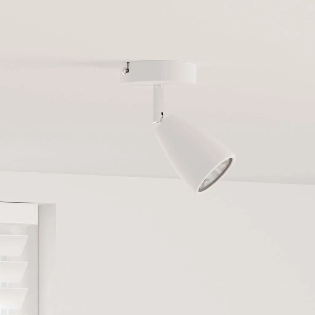 vidaXL Foco de teto com holofotes Branco 25.5 x 8 x 16 cm Metal