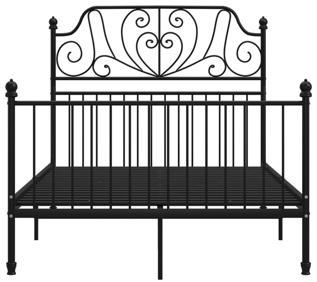 Estrutura de cama 120x200 cm metal preto