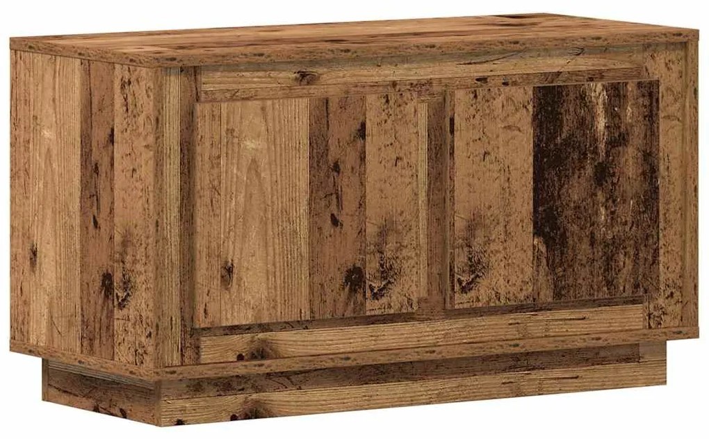 Armário de TV vidaXL Madeira Velha 80x35x45 cm Madeira de Engenharia
