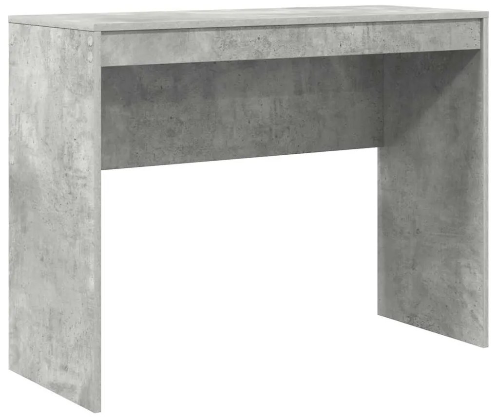 Mesa com Armazenamento Cinza Betão Madeira de Engenharia