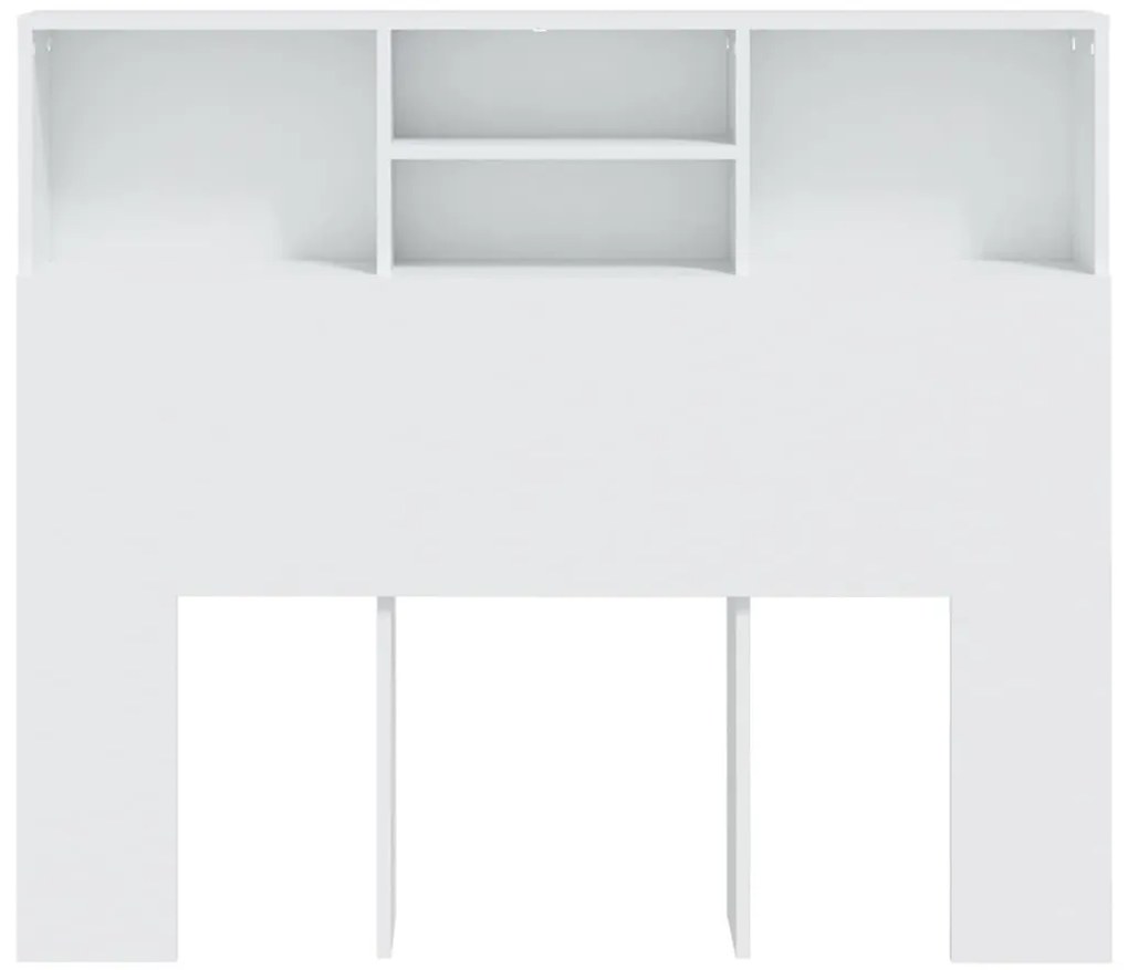 Cabeceira de cama com armário 120x19x103,5 cm branco