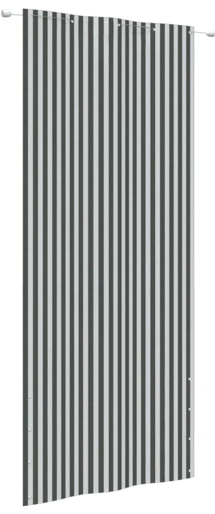 vidaXL Tela de varanda 100x240 cm tecido oxford antracite e branco
