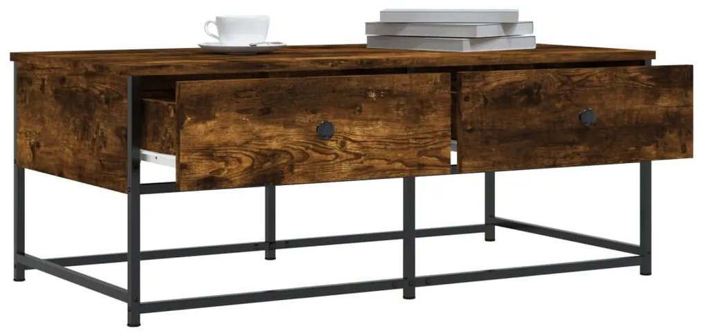 Mesa de centro 100x51x40 cm derivados madeira carvalho fumado