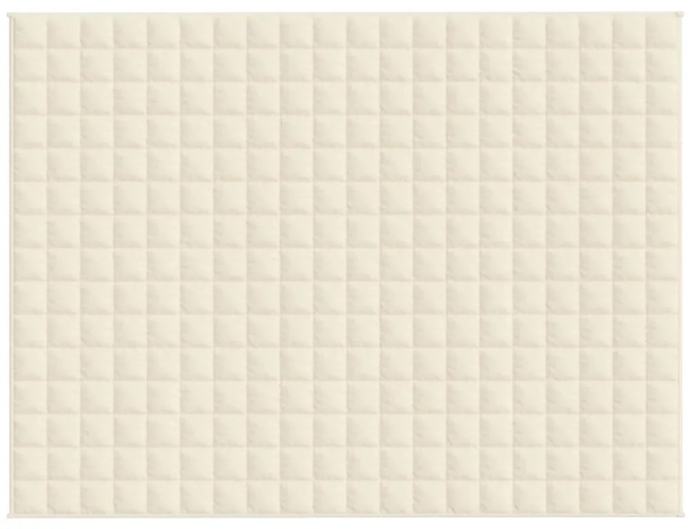 Manta pesada 7 kg 152x203 cm tecido creme-claro
