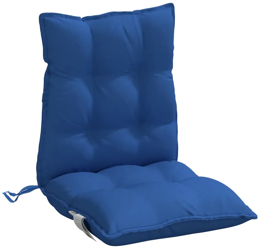 Almofadões cadeira encosto baixo 4 pcs tecido oxford azul real