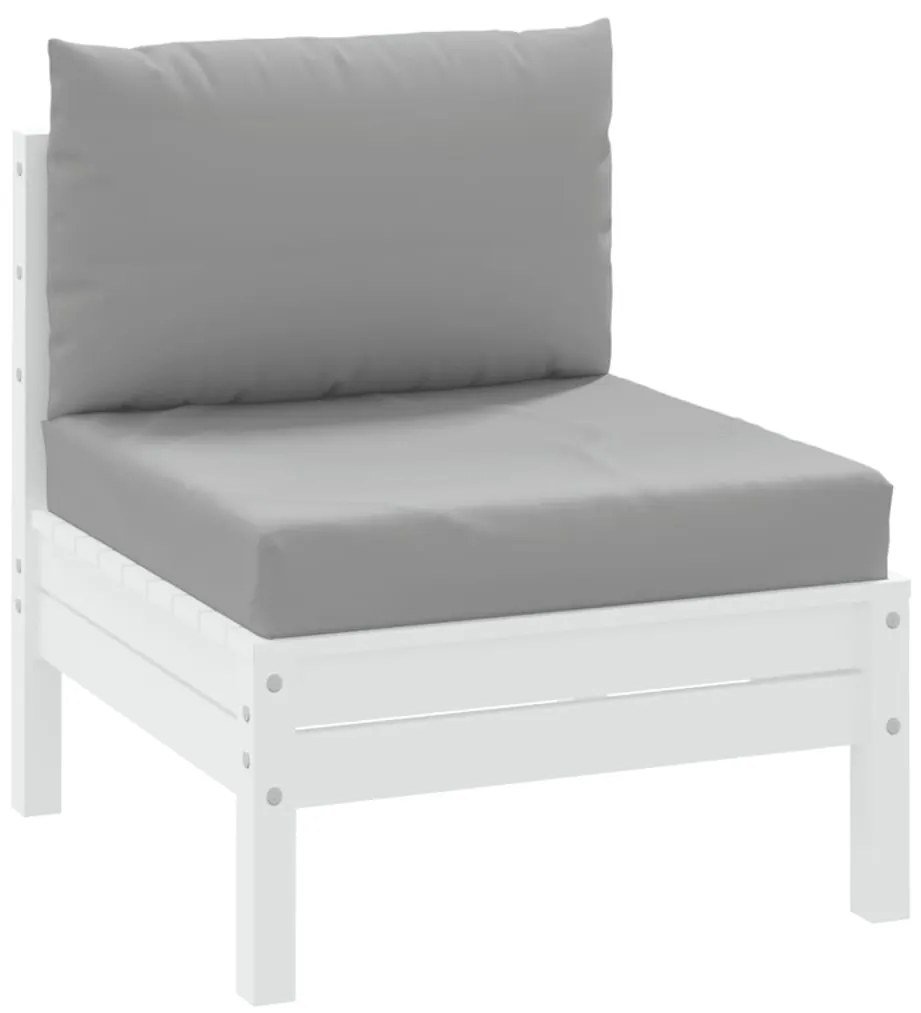 Almofadões p/ móveis de paletes 2 pcs tecido oxford cinzento