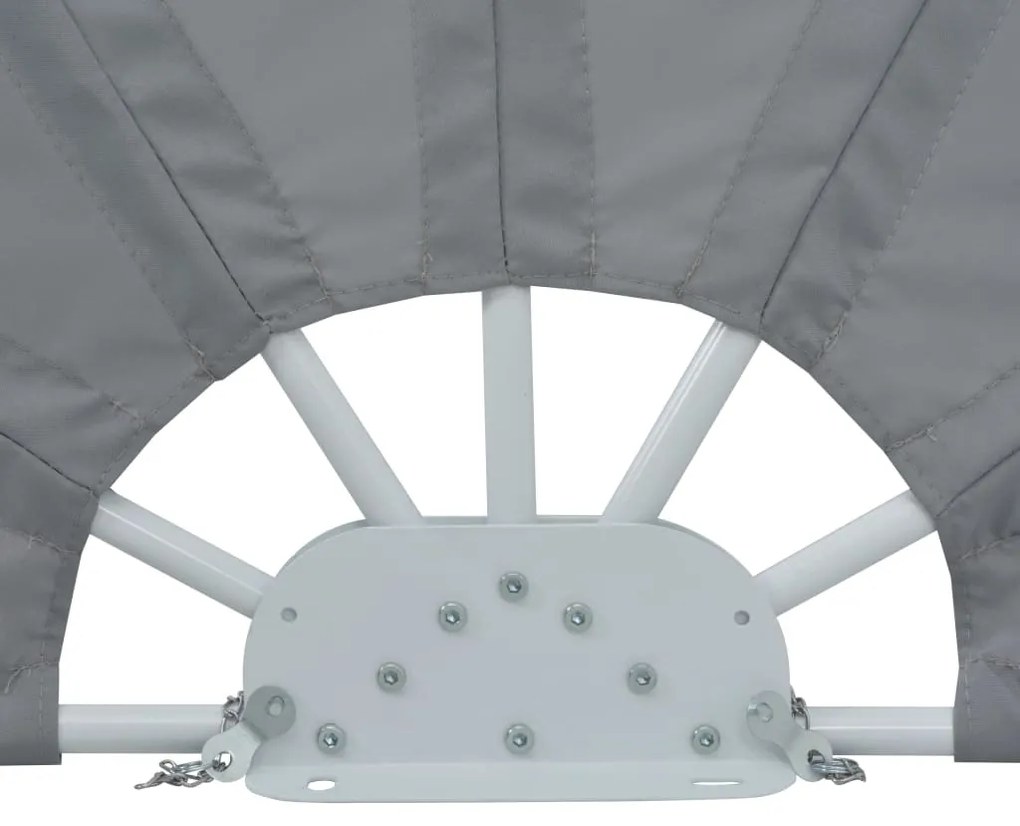 Toldo lateral dobrável para terraço 200 cm cinzento