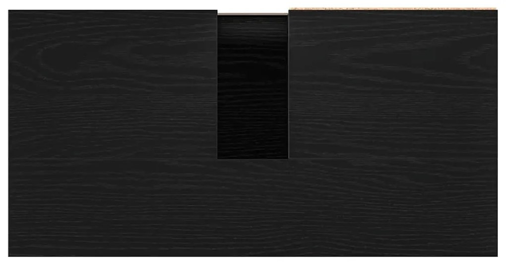 Armário de Pia de Banheiro vidaXL Carvalho Preto 65x33x60 cm Madeira d