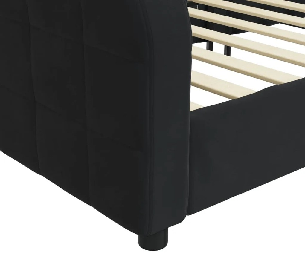 Sofá-cama 90x200 cm veludo preto