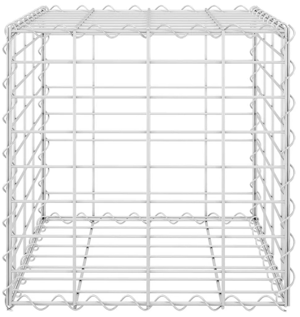 Canteiro elevado/cubo gabião 40x40x40 cm cm fio de aço