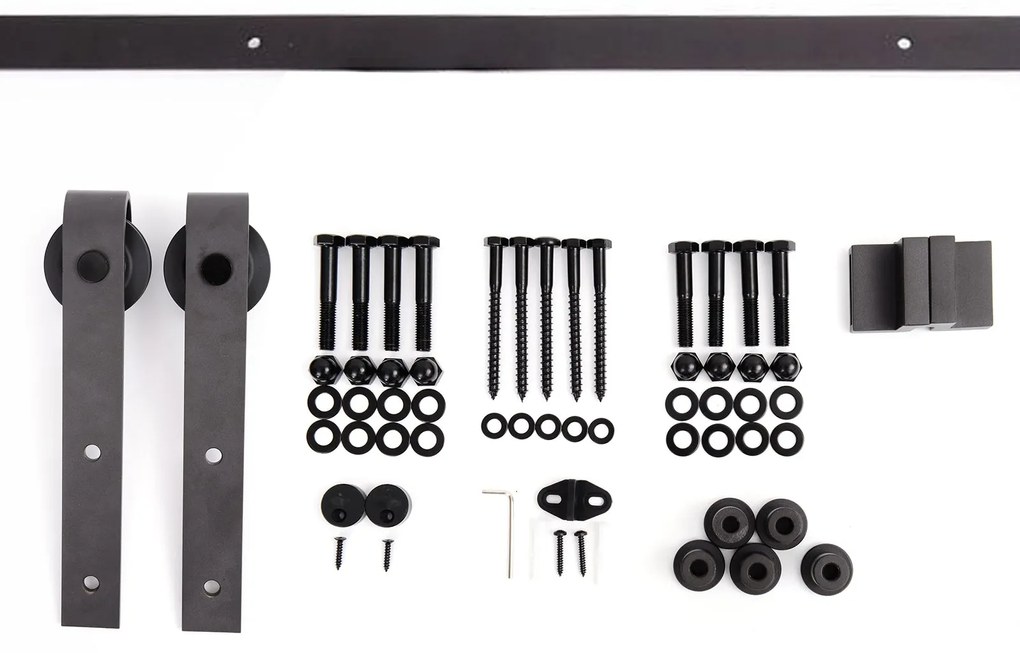 HomCom Kit de Instalação de Calha para Porta de Correr sem Obra - Cor