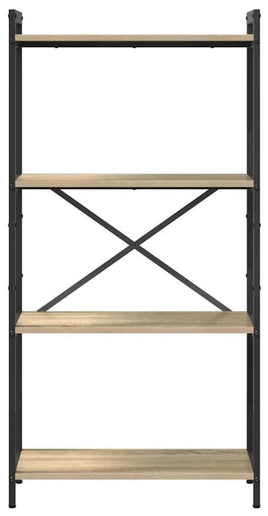 Estante Carvalho sonoma 60 x 30 x 118 cm MDF e Aço