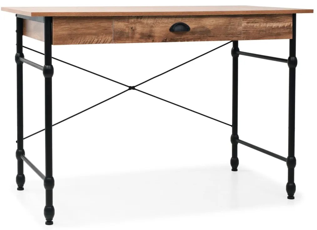 vidaXL Secretária com gaveta 110x55x75 cm cor carvalho