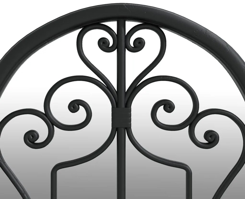 Espelho de jardim p/ uso exterior ferro 100x45 cm preto