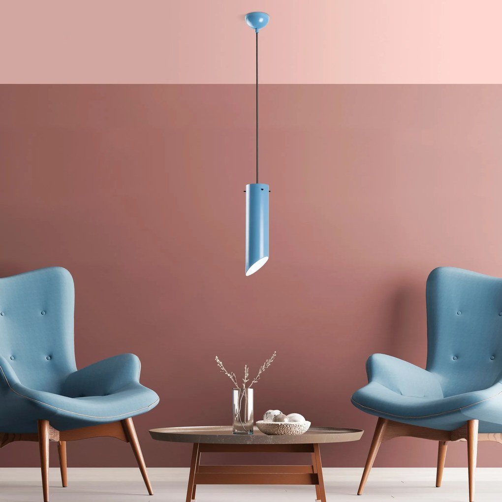 Candeeiro de Teto Kesikboru – Azul Claro – Ø8 h:28 cm