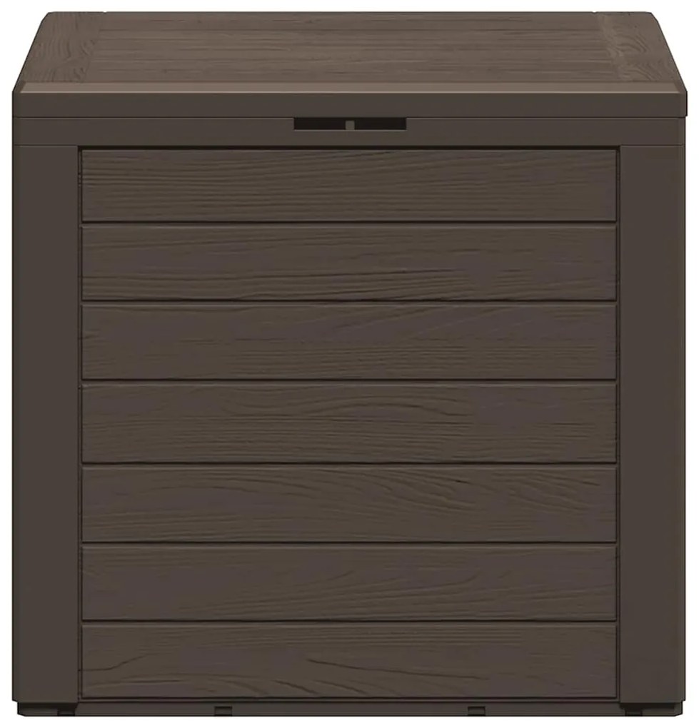 Caixa arrumação p/ jardim 58,5x46x55 cm polipropileno castanho