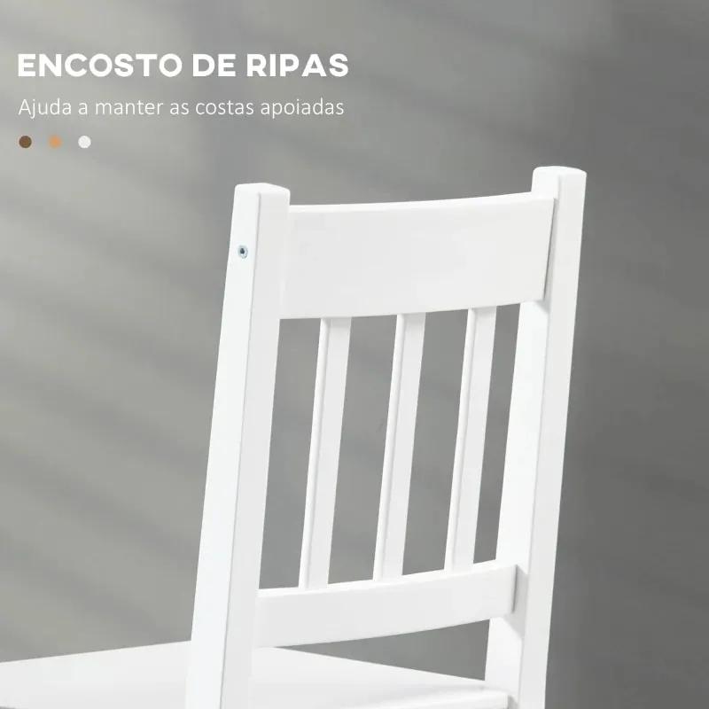 Conjunto de 2 Cadeiras Lila com Encosto em Ripas - Design Minimalista