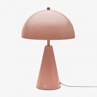 Luminária De Mesa De Metal Jaliya Rosa Quartzo - Sklum