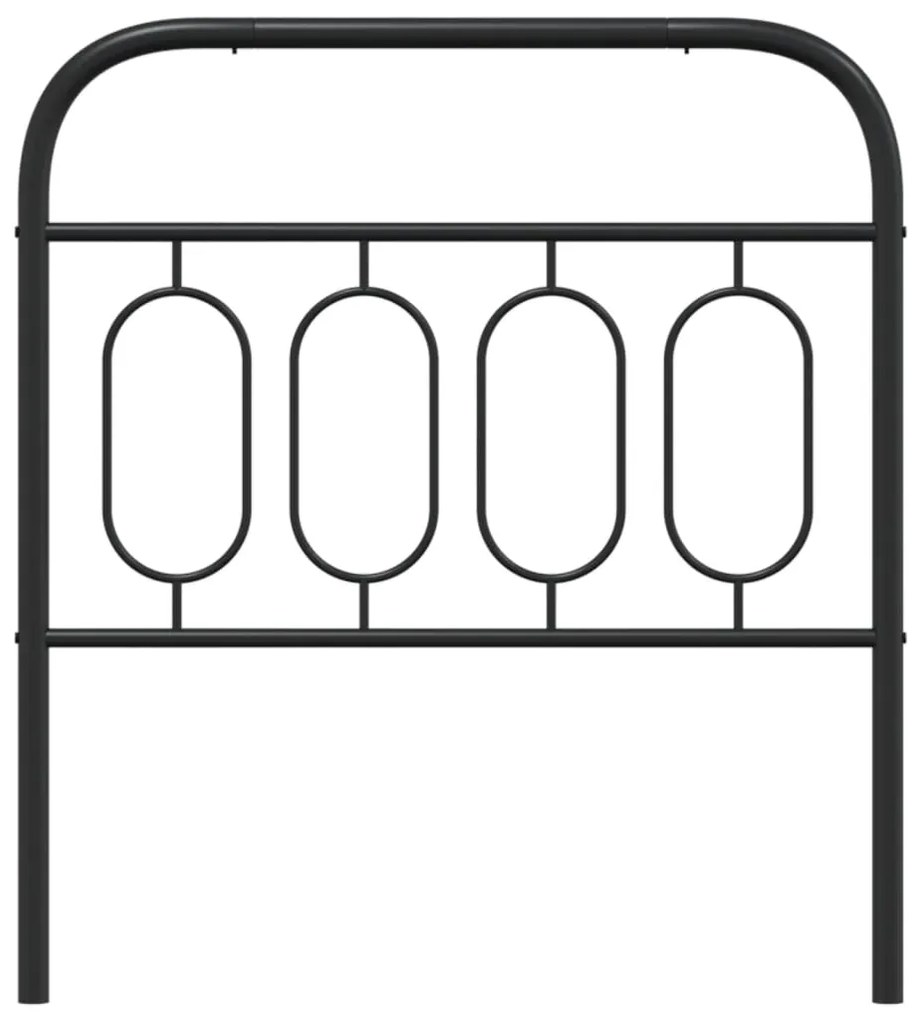 Cabeceira de cama 90 cm metal preto