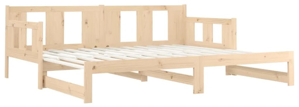 Estrutura sofá-cama de puxar 2x(90x200) cm pinho maciço