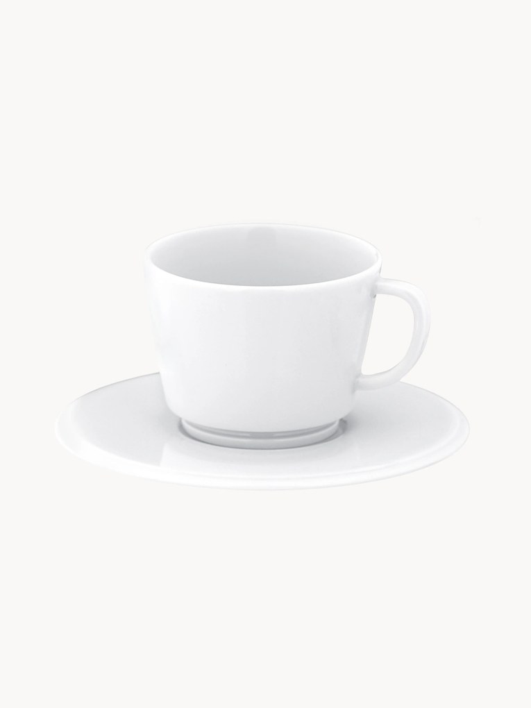 Chávenas de café em porcelana artesanal com pires Vitruv, 2 uni.