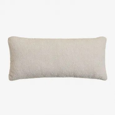 Almofada Retangular Shearling (70x30 Cm) Borjan Chenille Branco - Sklum