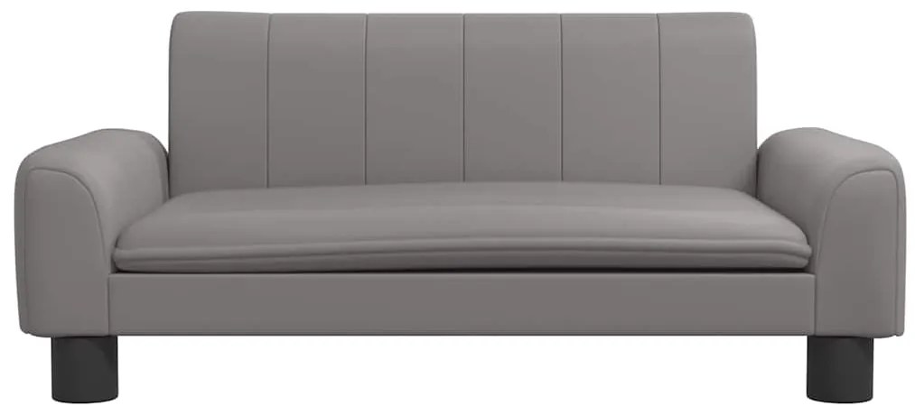 Cama para cães 70x45x30 cm couro artificial cinzento