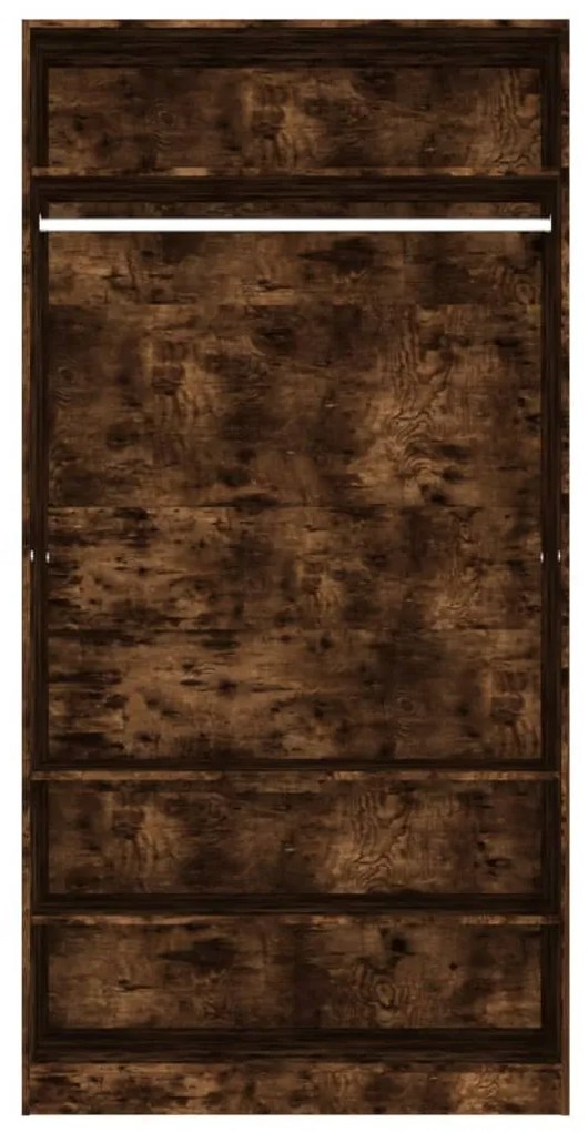 Roupeiro 100x50x200 cm derivados de madeira carvalho fumado
