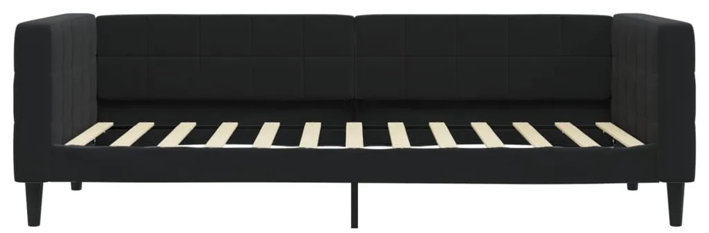 Sofá-cama com gavetão 100x200 cm veludo preto