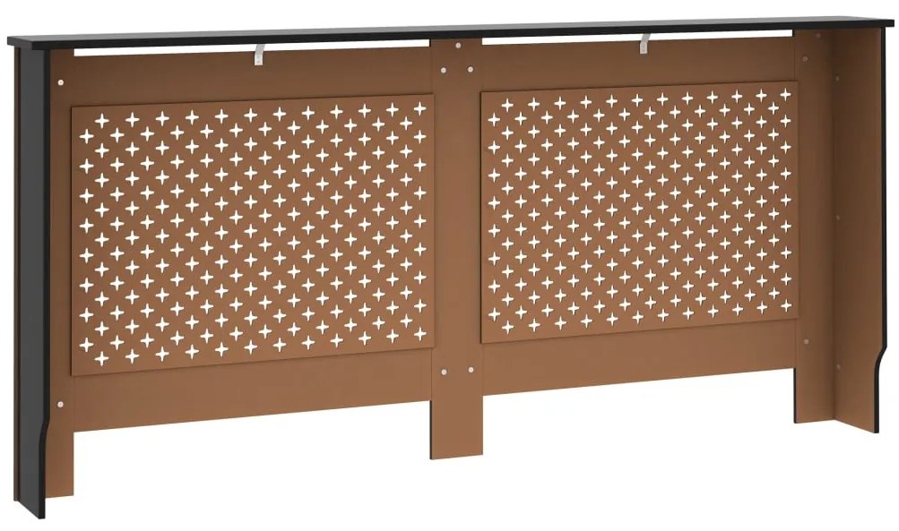 Cobertura de radiador 172x19x81,5 cm MDF preto