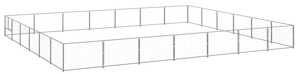 Canil para cães 42 m² aço prateado