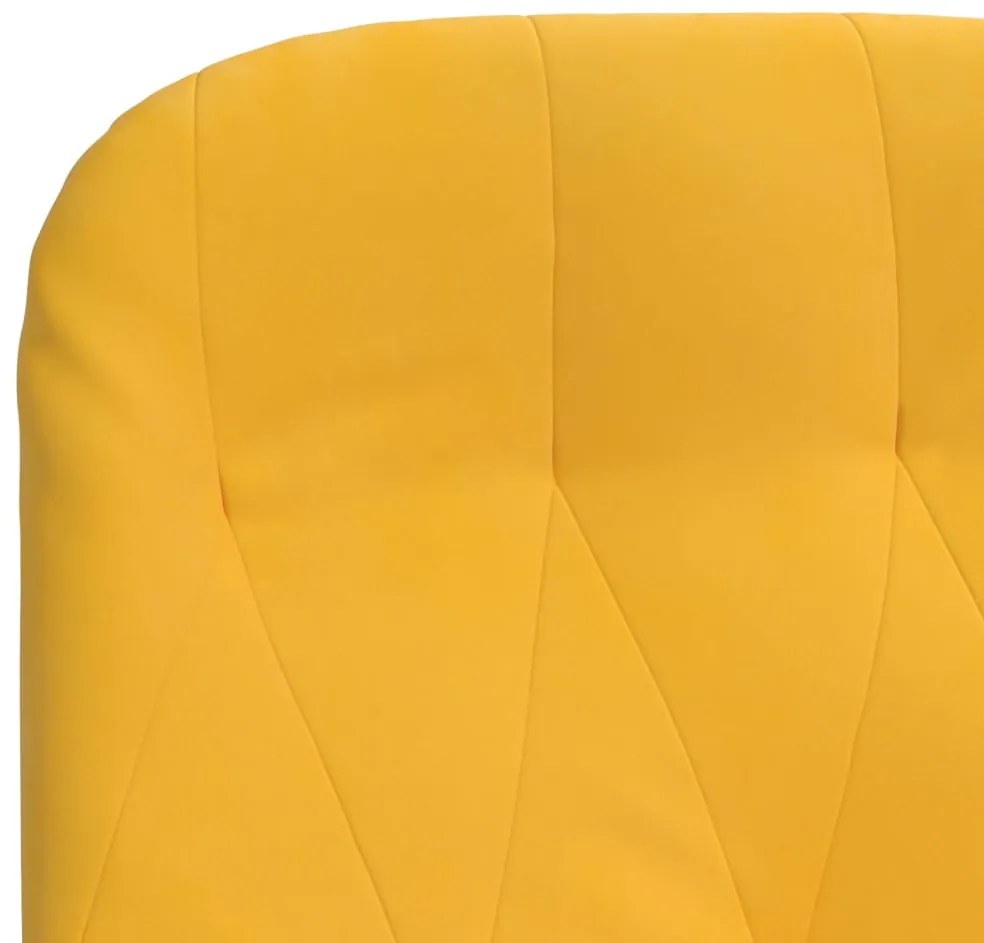 Cadeira de descanso veludo amarelo mostarda
