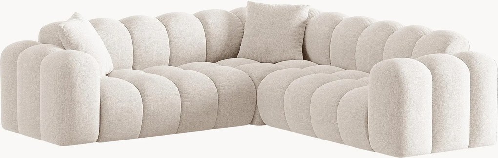 Sofá de canto reversível em chenille Treno (3 lugares)